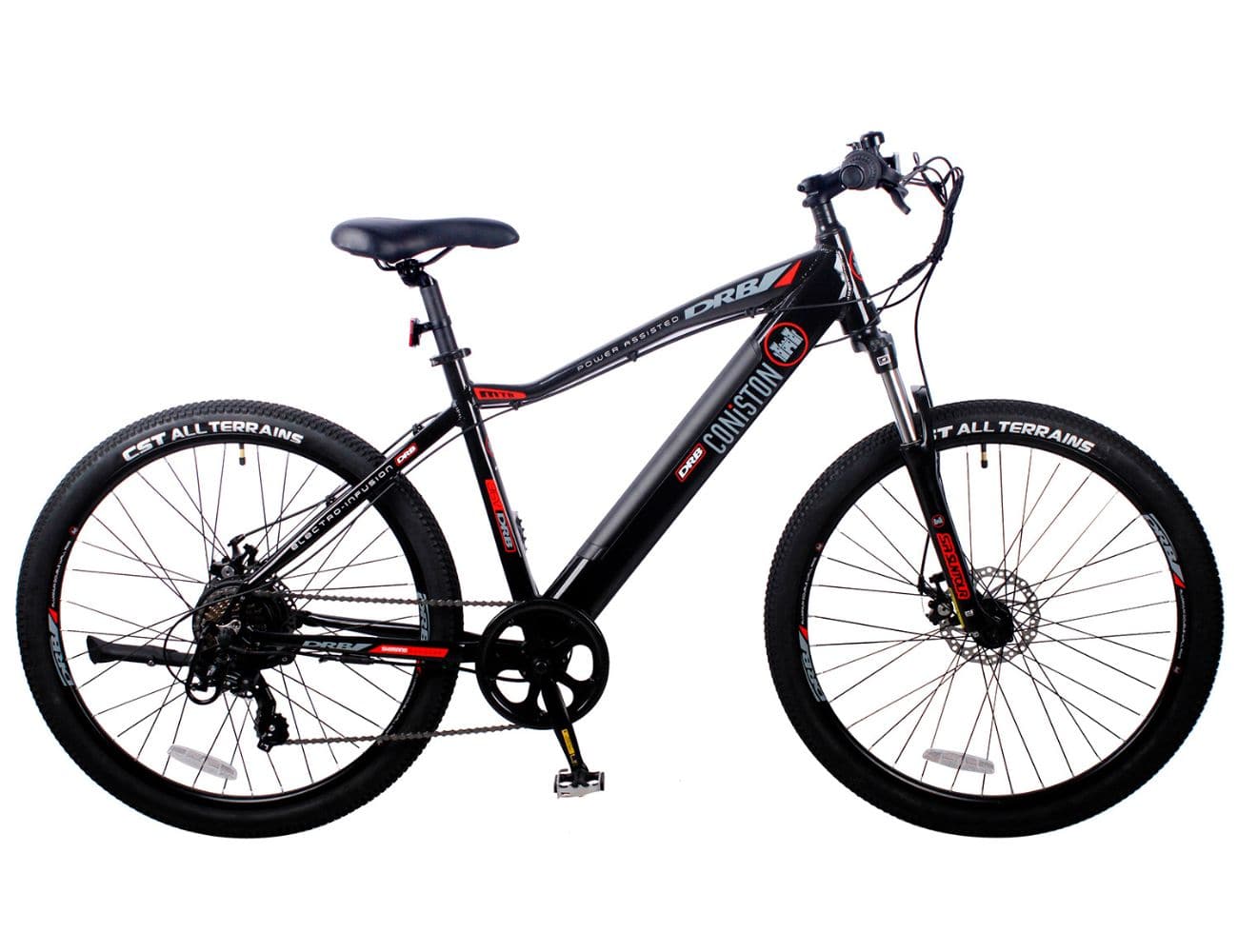 Dallingridge Coniston 14Ah Hardtail eMTB Black/ Red EB275FCN-V2